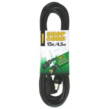 15′ 16/3 BLACK EXT. CORD