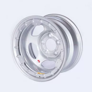 15×8 IMCA Silver Beadlock Inertia 5×4.75 58AC3ISLK