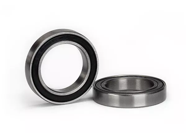 17x26x5mm Black Rubber Sealed Ball Bearings (Standard or Stainless) (2)