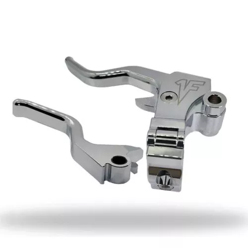 1FNGR Easy Pull Clutch and Brake Lever Kit for 1996-2017 Harley* - Chrome