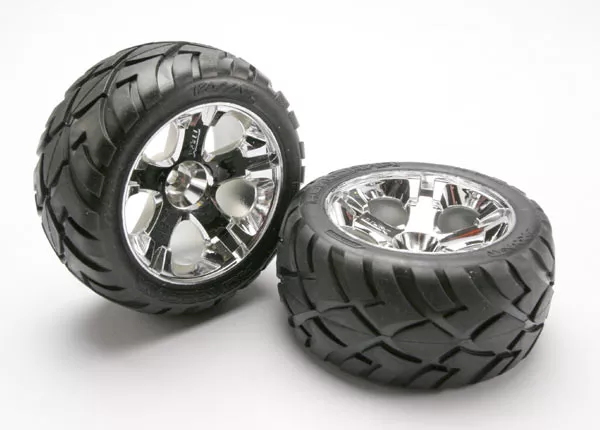 (2) Assembled Anaconda Tires & All-Star Chrome Wheels