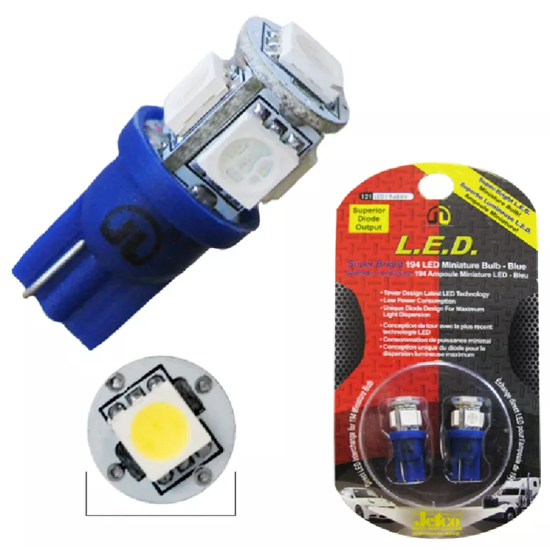 2PK BLUE LED 194 BULB