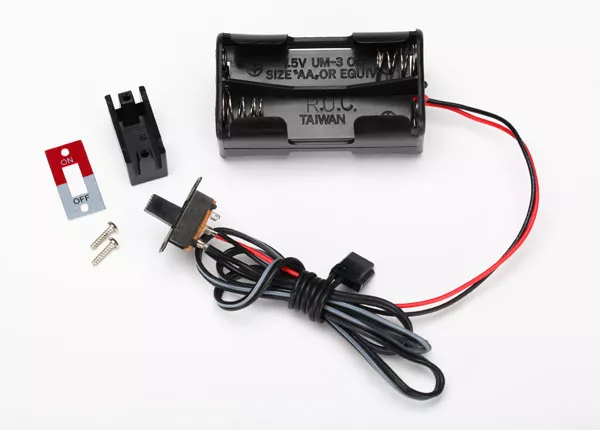 4-Cell Battery Holder & On/Off Switch for Traxxas