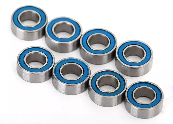 4x8x3mm Blue-Rubber Sealed Ball Bearings (8)