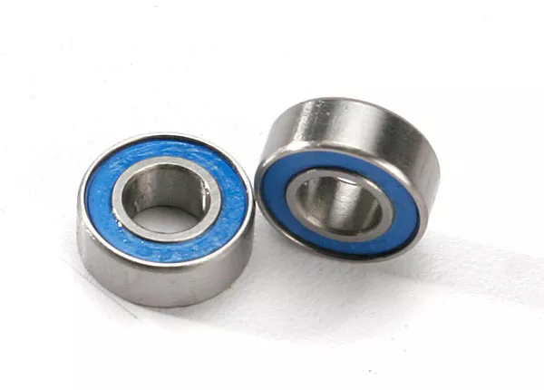 6x13x5mm Ball Bearings (Blue or Black Rubber Seals) (2)