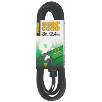 8' 16/3 BLACK EXT. CORD