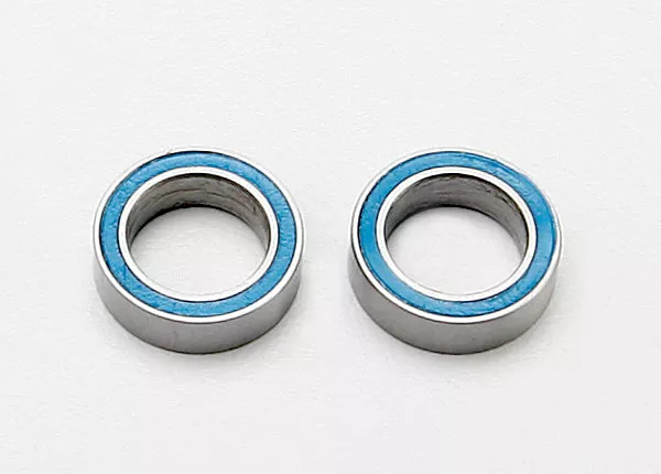 8x12x3.5mm Blue Rubber Sealed Ball Bearings (2)