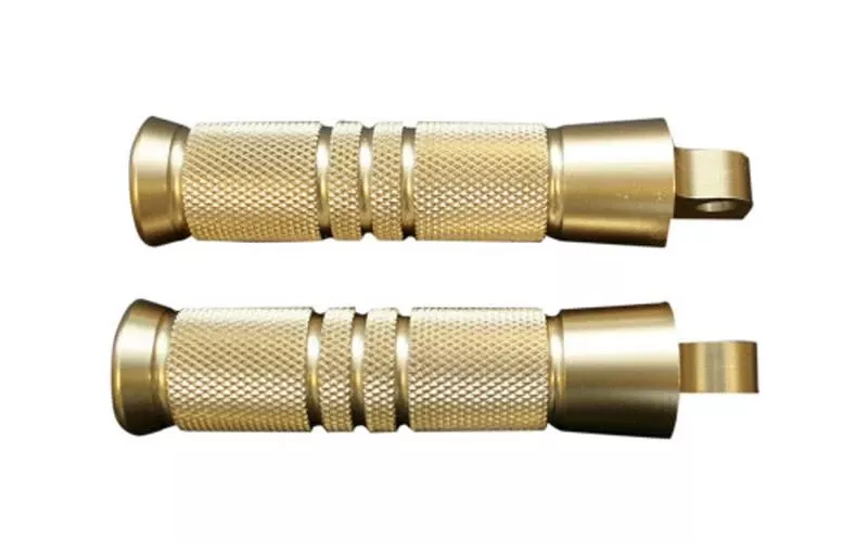 Accutronix Brass Male-Mount Footpegs -Knurled/Grooved (pr)