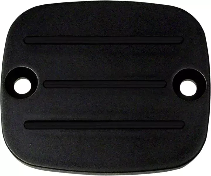 Accutronix C122-MB Black Master Cylinder Cover with Milled Lines Harley 96-08