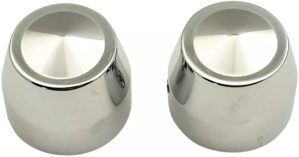 Accutronix Chrome 25mm Elite Front Axle Cap Harley Touring Softail Dyna 07-Up