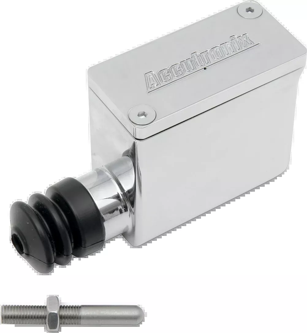 Accutronix Chrome Universal 5/8″ Rear Brake Master Cylinder Assembly Harley