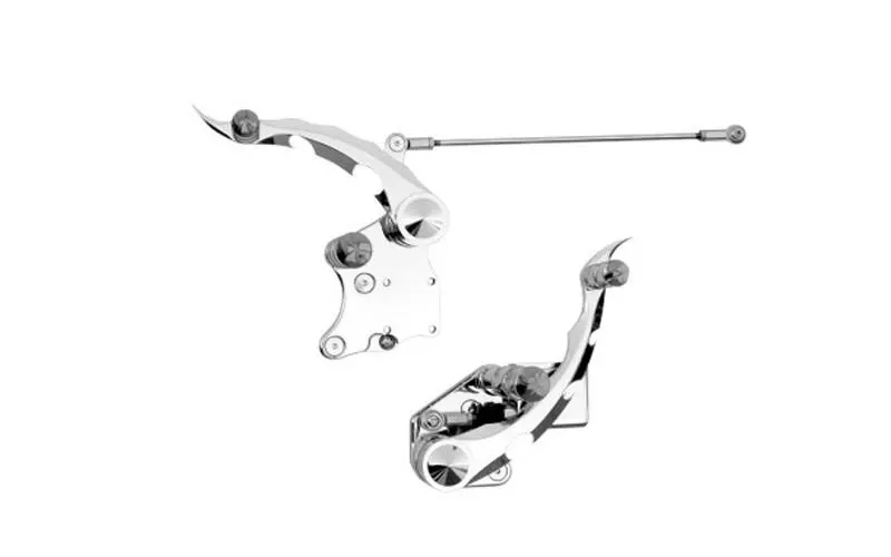 Accutronix Forward Controls w/ Master Cylinder for '00-10 FXST, '11-13 FXS & '08-11 FXCW/C -Tribal, Chrome