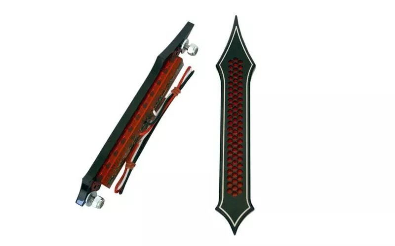 Accutronix Tribal LED Bag lights -Black, Drilled (pr)