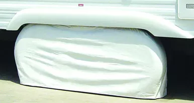 Adco 3923 White Double Axle Tyre Gard Wheel Cover 27-29 Inch