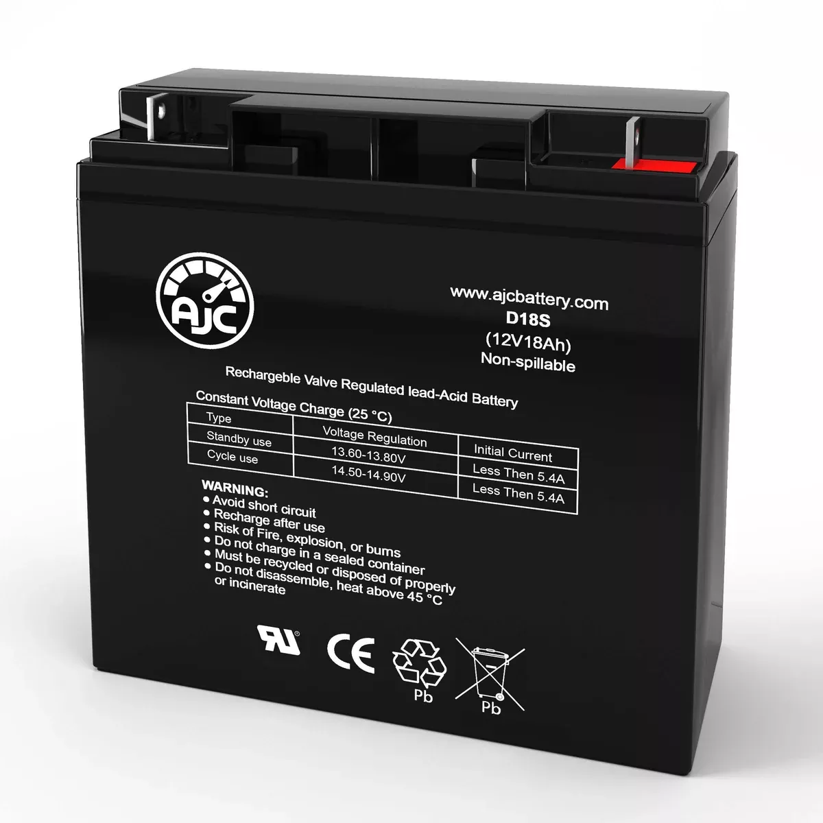 AJC Battery Compatible with Fullriver HGL18-12 12V 18Ah UPS Battery