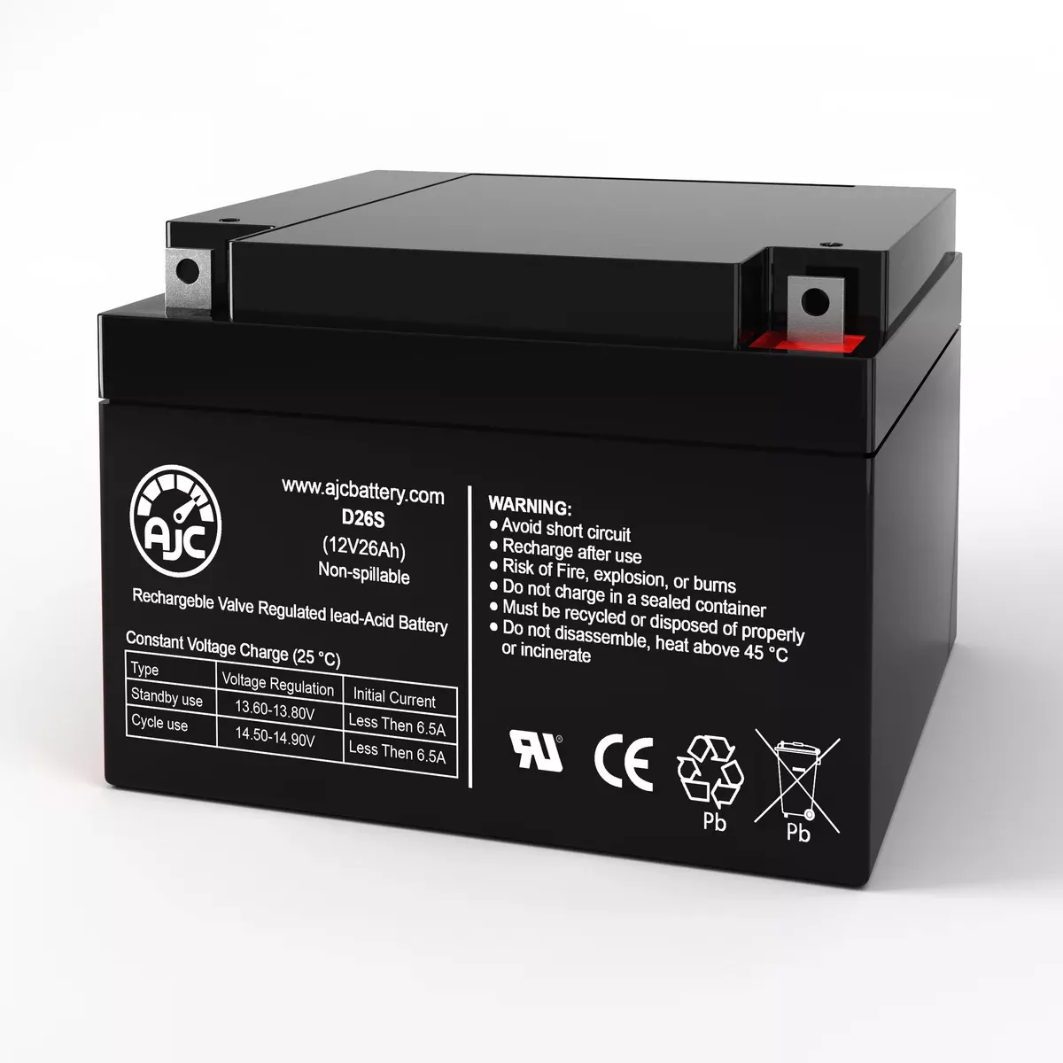 AJC Battery Compatible with Fullriver HGL28-12 12V 26Ah Sealed Lead Acid Battery