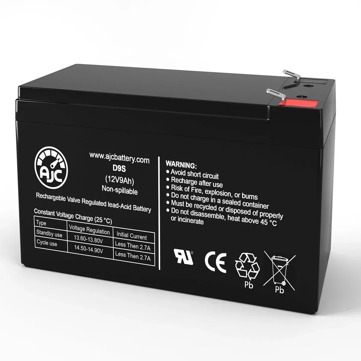 AJC Battery Compatible with GE Digital Energy UPS1000ITSIT UPS1000ITSIR 12V 9Ah UPS Battery