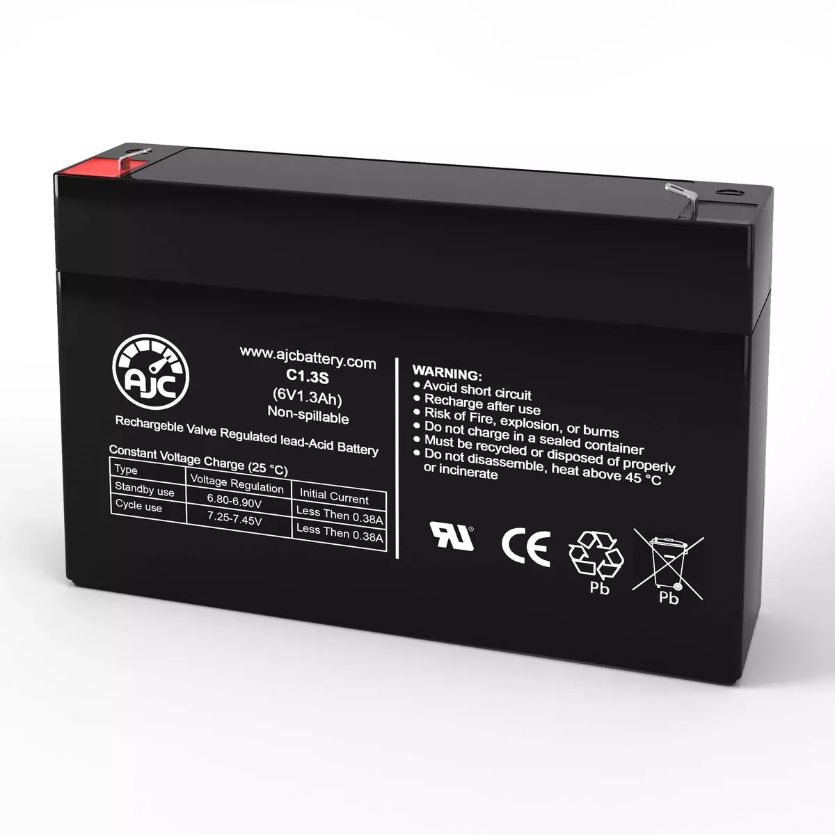 AJC Battery Compatible with GE Simon 3 6V 1.3Ah UPS Battery