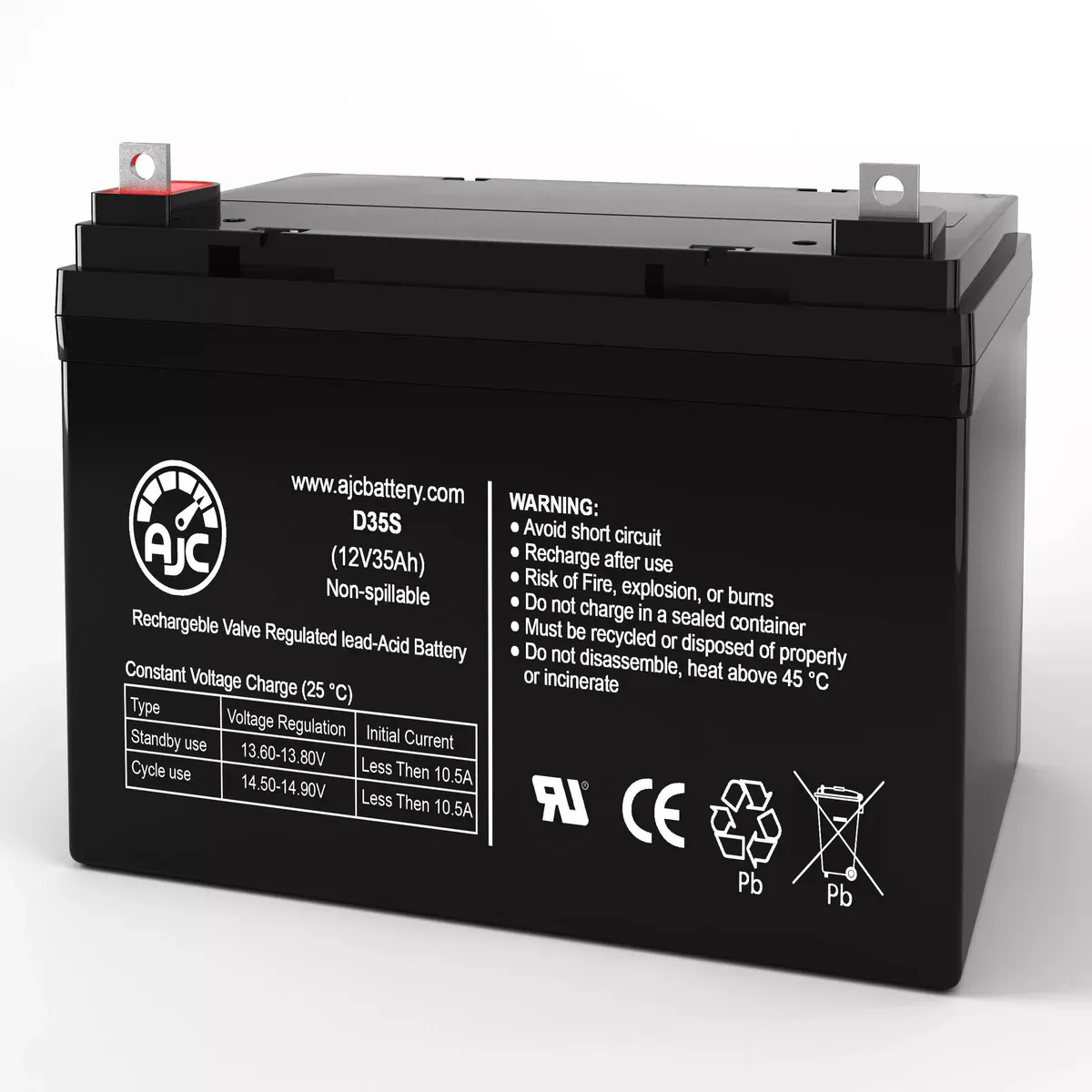 AJC Battery Compatible with Portalac TEV12360 12V 35Ah UPS Battery