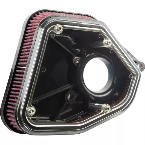 Alloy Art Boom Box Air Cleaner Kit for 2017-2023 Harley M8 - Black Cover