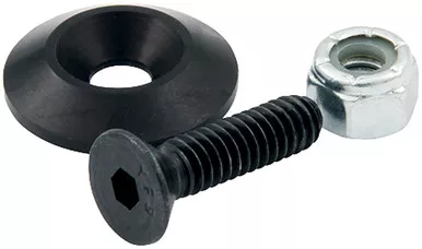 Allstar Performance Countersunk Bolts 1/4in w/1.25in Washer Blk 50pk ALL18635-50