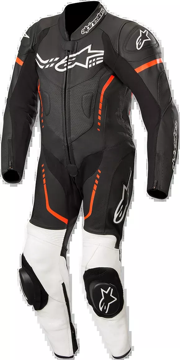 Alpinestars Youth GP Plus 1-Piece Leather Suit – Black/White/Red Fluorescent – US 26 / EU 140