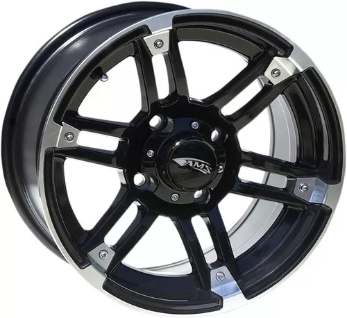 AMS Roll'n 104 Aluminum Front Wheel Machined Black 12x7 4/110 5+2 (2709-031AB)