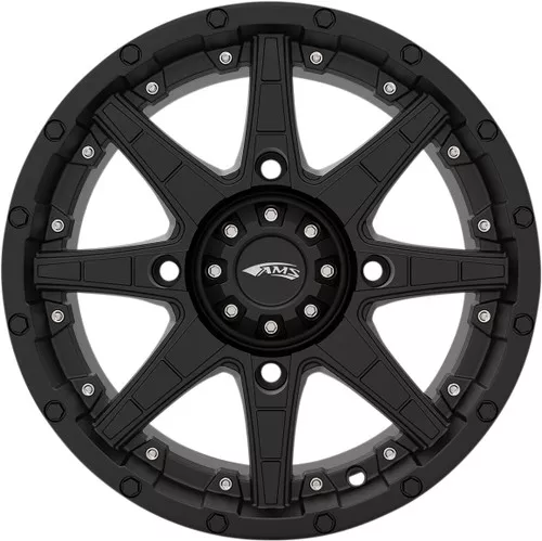 AMS Roll'n 105 Black Satin Cast Aluminum Wheel 14x7 4/156 5+2 (4751-046AS)
