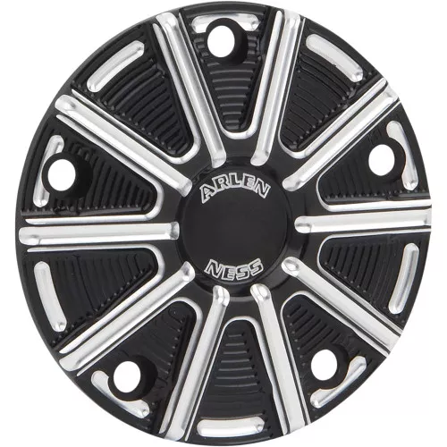 Arlen Ness 10-Gauge Points Cover for 1999-2017 Harley Twin Cam - Black/Machined