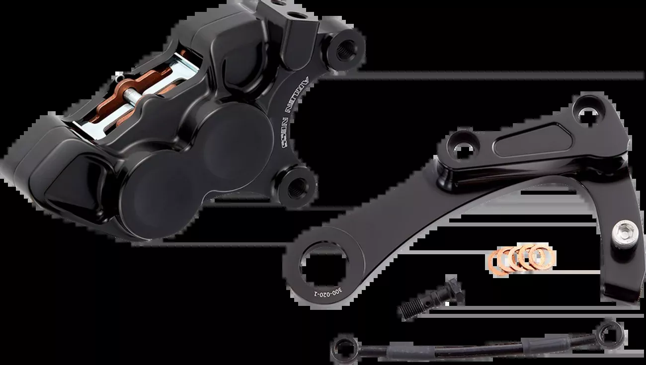 ARLEN NESS 4-Piston Caliper - Rear - Black 02-329