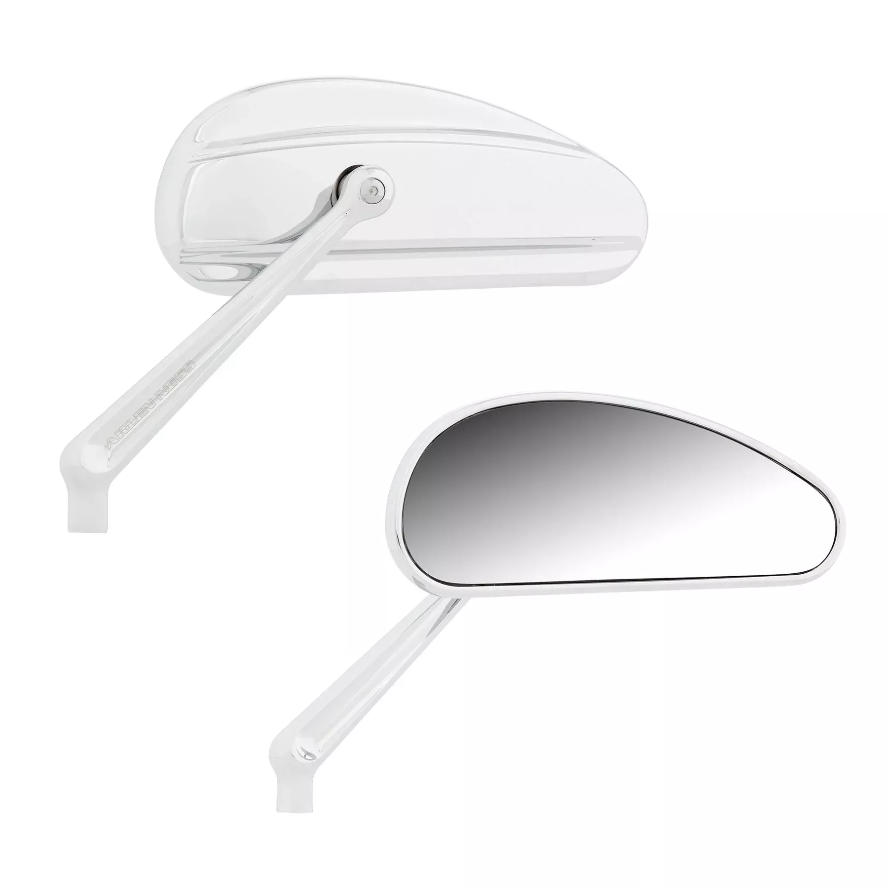 Arlen Ness 510-027 Chrome Downdraft Forged Mirror Set Harley Mount