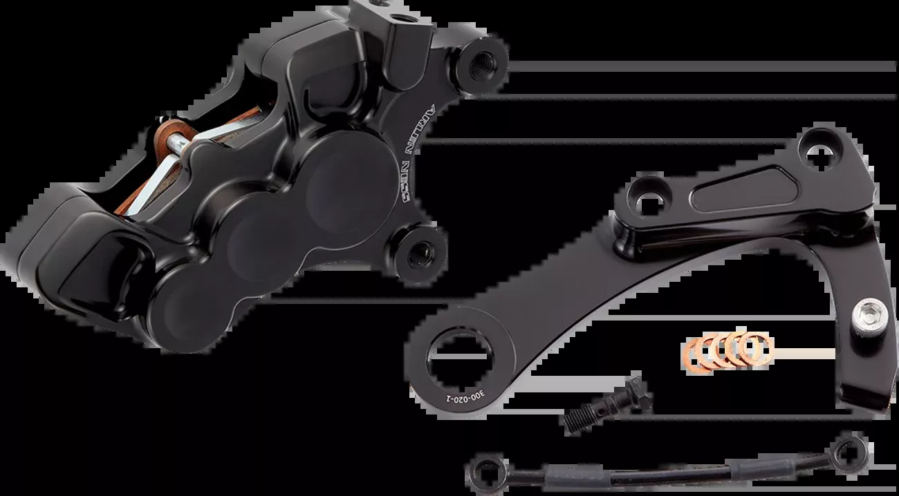 ARLEN NESS 6-Piston Caliper - Rear - Black 02-328