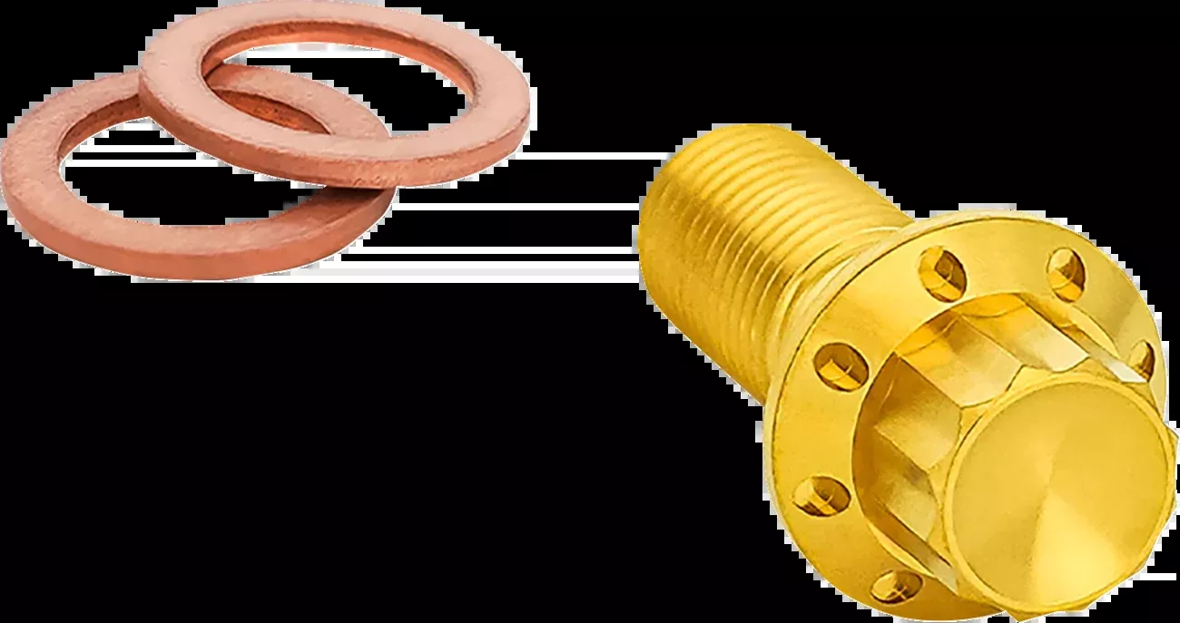 ARLEN NESS Banjo Bolt - 3/8"-24 - Gold - 300-826