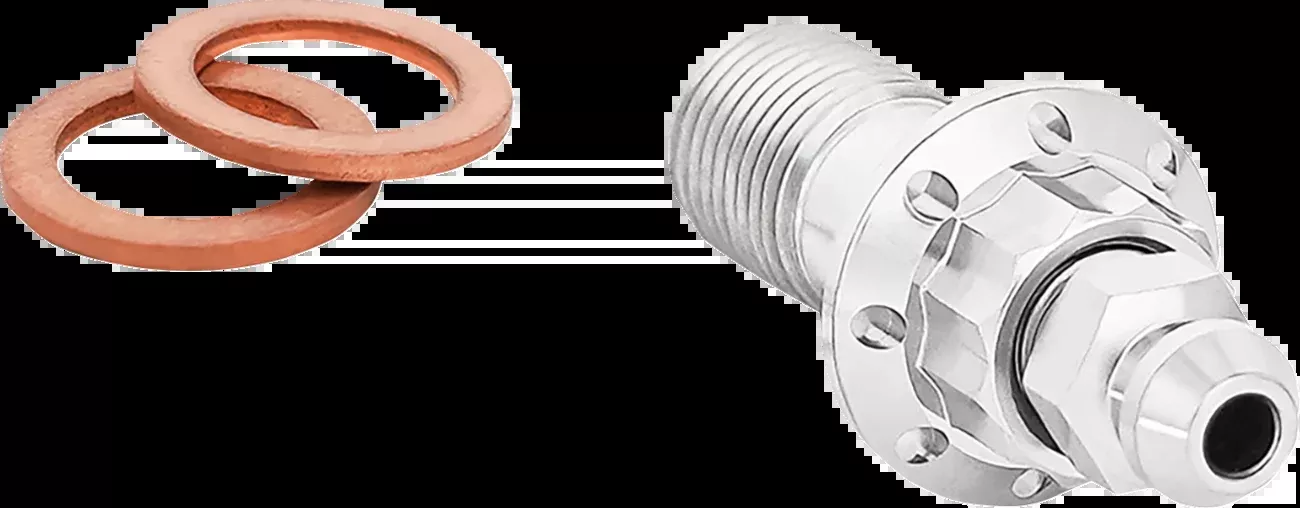 ARLEN NESS Banjo Bolt with Bleeder - 10 mm - Polished - 300-821