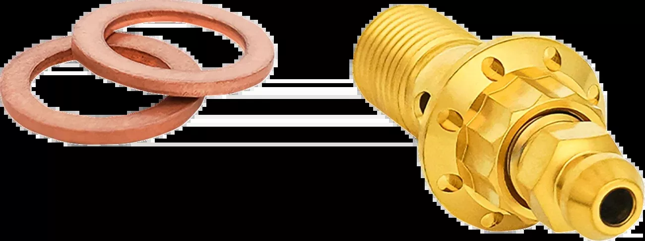 ARLEN NESS Banjo Bolt with Bleeder - 10mm - Gold - 300-823