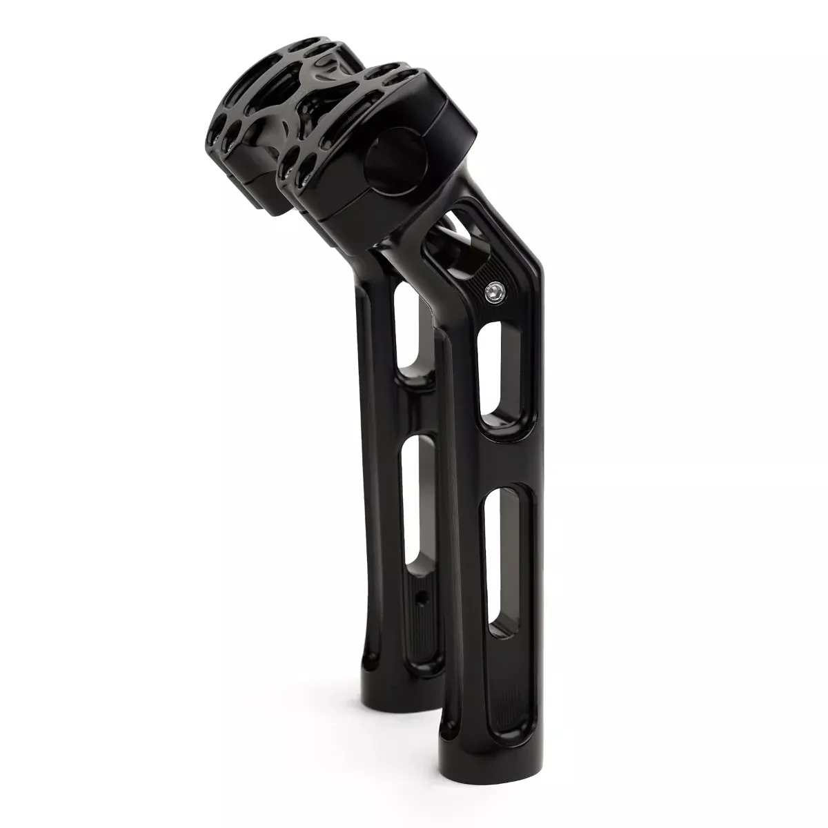 Arlen Ness Black Kickback Method Handlebar Riser 10" Harley w/ 3.5" Center