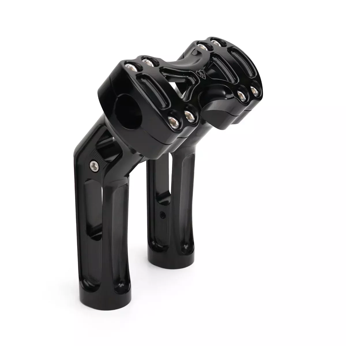 Arlen Ness Black Kickback Method Handlebar Riser 7" Harley w/ 3.5" Center