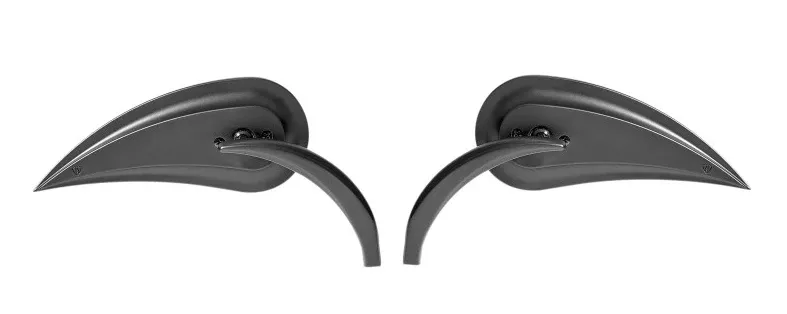 Arlen Ness Black Rad III Teardrop Handlebar Mirror Set fits Harley Davidson