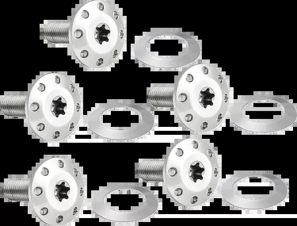 Arlen NESS Bolt Kit – Holeshot/Front/Floating/Brake Rotor – Spoke Mount – Polished – 5 Pack