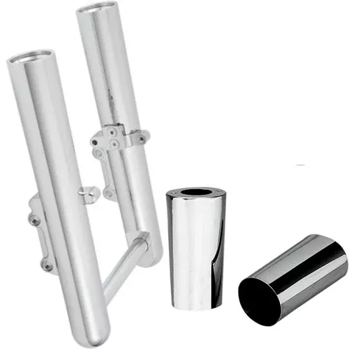 Arlen Ness Chrome Hot Legs and Fork Boot Slider Covers Package Touring FL 00-07