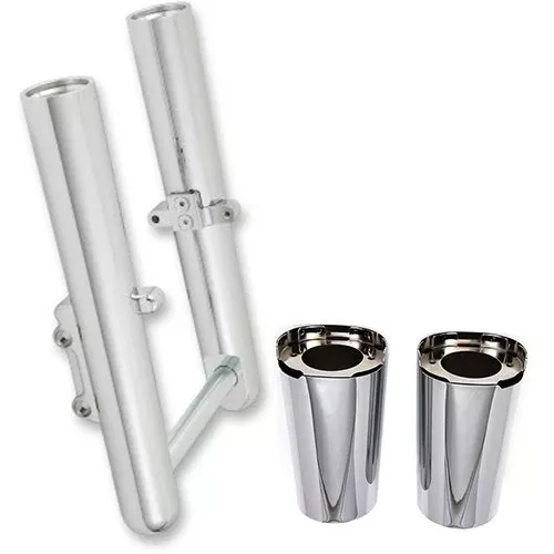 Arlen Ness Chrome Hot Legs and Fork Boot Slider Covers Package Touring FL 14-Up