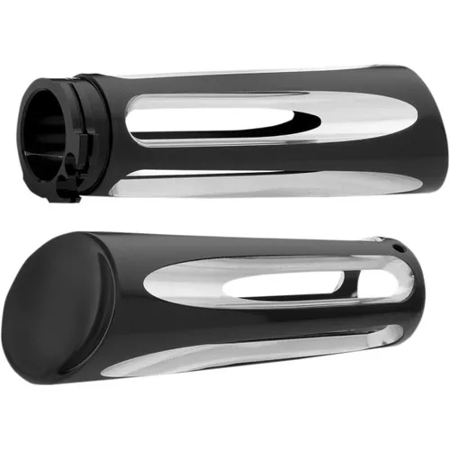 Arlen Ness Deep Cut Black Handlebar Grips (07-132)