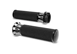 Arlen Ness Deep Cut Fusion Black Handlebar Grips (07-317)