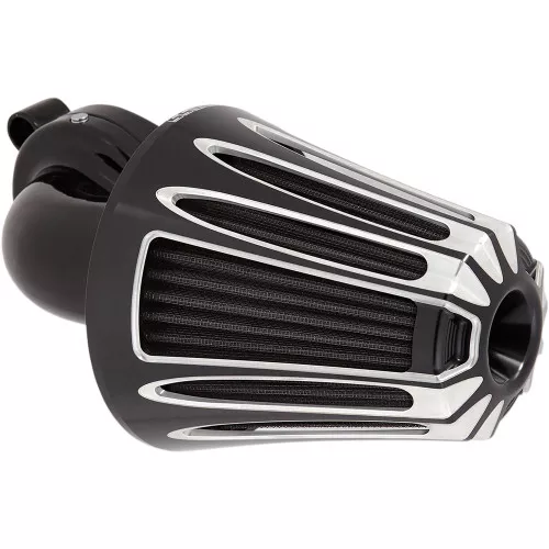 Arlen Ness Deep Cut Monster Sucker Air Cleaner for 2001-2017 Harley Twin Cam Dual Cable - Black