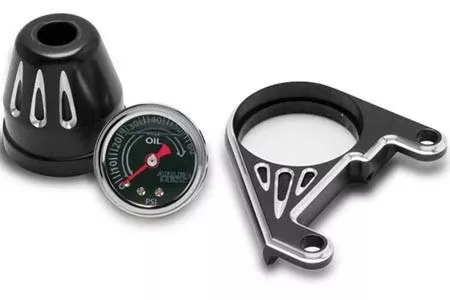 Arlen Ness Deep Cut Oil Pressure Gauge Kit for '93-03 XL w/ Mid Controls Only