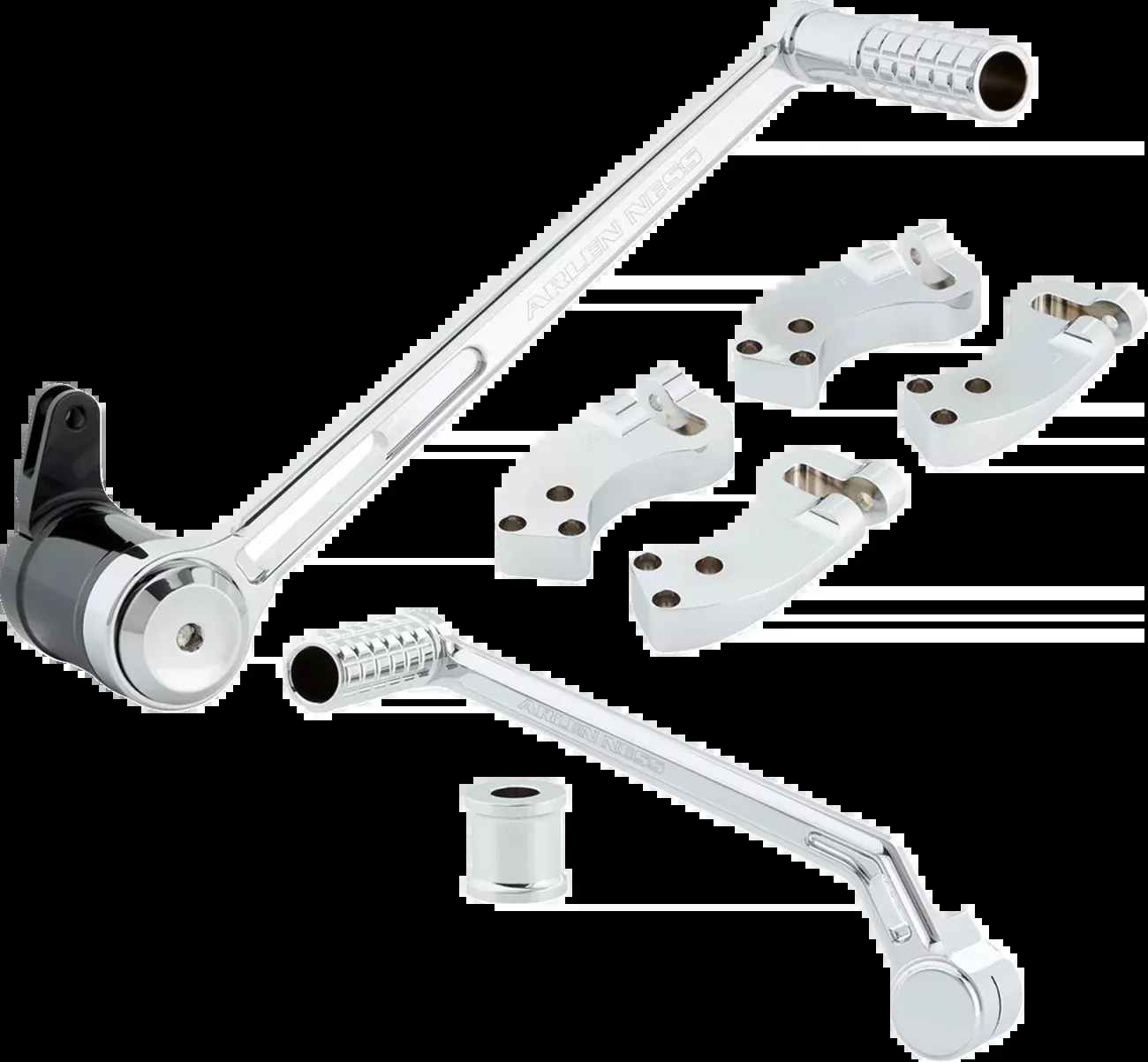 ARLEN NESS Extended Foot Control Kit - 3" - Chrome - 410-037
