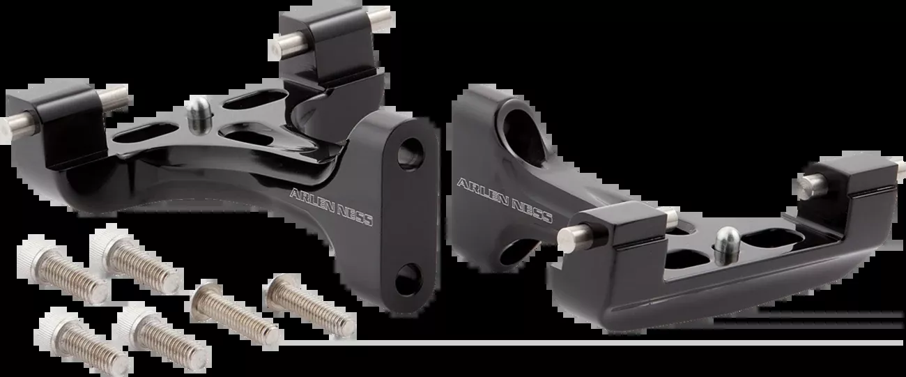 ARLEN NESS Forged Floorboard Mounts - Passenger - All Black - 410-032
