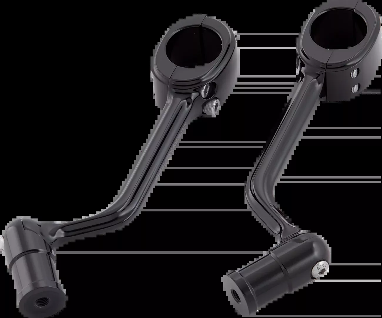 ARLEN NESS Forged Highway Peg Mounts - Black - 400-043