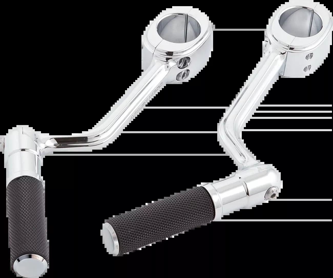 ARLEN NESS Forged Highway Peg Mounts w/ Pegs - Chrome - 400-046