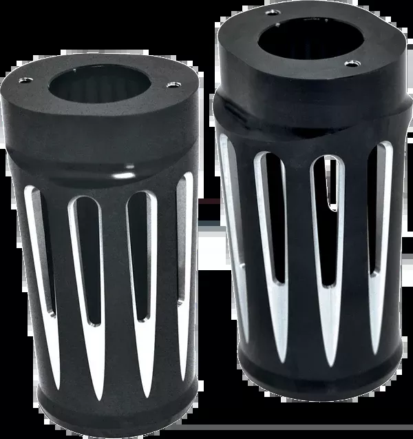 Arlen NESS Fork Boot Covers – Black Anodized – Deep Cut – FLHTD